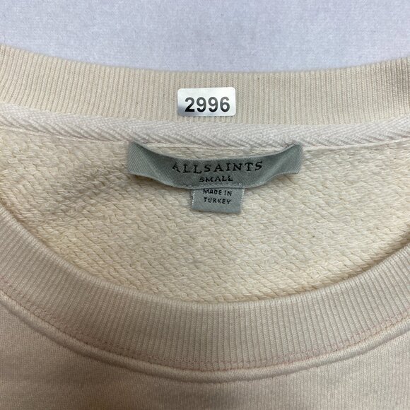 All Saints Sweatshirt Men's S Beige Hope Springs Crewneck Pullover - Picture 2 of 11